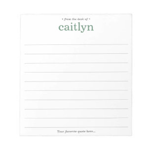 Vom Schreibtisch aus, Großdruck, grüne Linde Notizblock