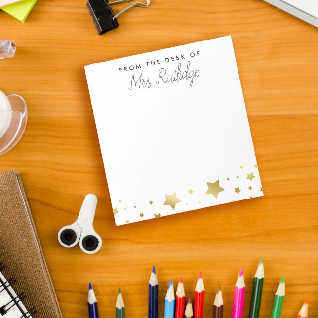 Vom Schreibtisch aus - Imitate Gold Stars Notizblock (Von Creator hochgeladen)