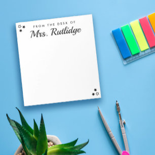 Vom Schreibtisch aus - Kleine schwarze Sterne Notizblock