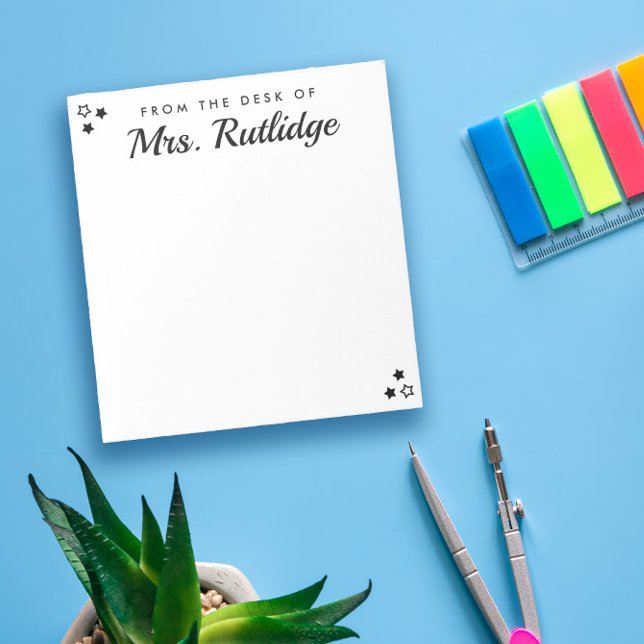 Vom Schreibtisch aus - Kleine schwarze Sterne Notizblock (Von Creator hochgeladen)