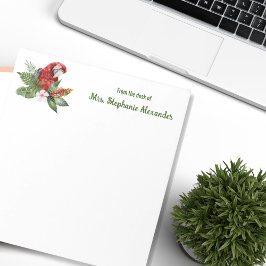 Vom Schreibtisch aus lernen Sie die tropischen Vog Notizblock