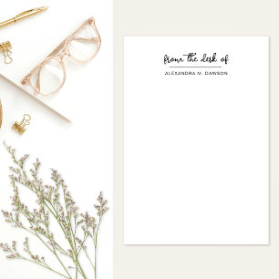 Vom Schreibtisch aus mit einem einfachen Personali Post-it Klebezettel