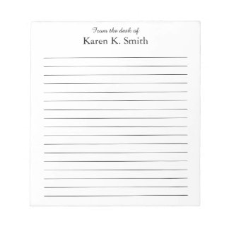 Vom Schreibtisch aus Notizblock