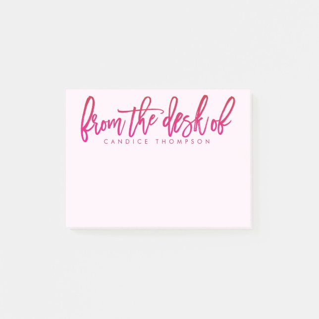 Vom Schreibtisch aus Personalisiert Post-it Klebezettel (Vorderseite)