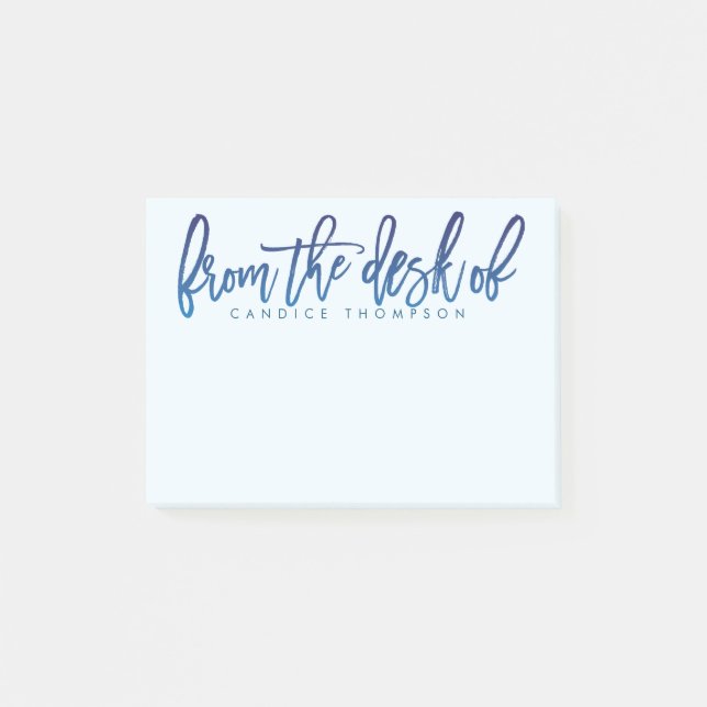 Vom Schreibtisch aus Personalisiert Post-it Klebezettel (Vorderseite)