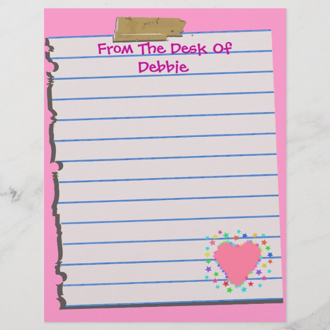 Vom Schreibtisch aus...Spaß Letterhead Stationery (Vorderseite)