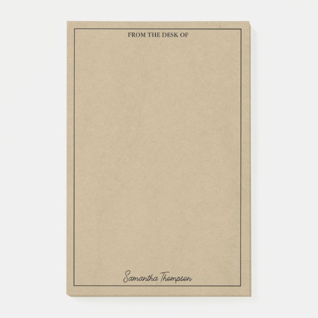 vom Schreibtisch der Büroeinheit Kraft Post-it Klebezettel (Vorderseite)