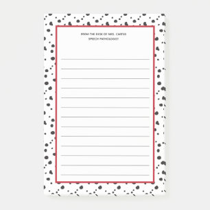 Vom Schreibtisch der   Dalmatiner School Mascot Post-it Klebezettel