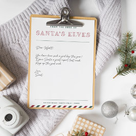 Vom Schreibtisch der Elfen des Weihnachtsmanns lee Briefbogen