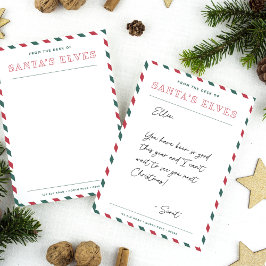 Vom Schreibtisch der Elfen des Weihnachtsmanns lee Mitteilungskarte