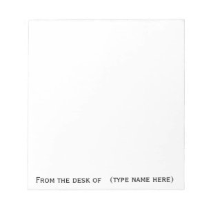 "Vom Schreibtisch" der Notizauflage Notizblock