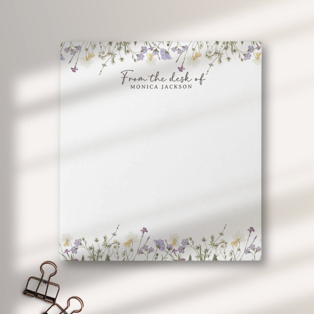 Vom Schreibtisch der rustikalen Wildblumen Notizblock (Von Creator hochgeladen)