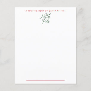 Vom Schreibtisch des Briefes von Santa Letterhead