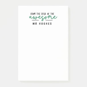 Vom Schreibtisch des hellen Post-it Klebezettel