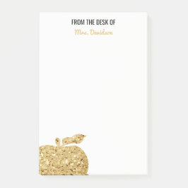 Vom Schreibtisch des Lehrer-personalisierten Post-it Klebezettel