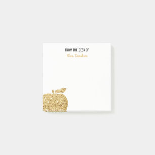 Vom Schreibtisch des Lehrer-personalisierten Post-it Klebezettel