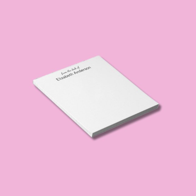 Vom Schreibtisch des Meldebogens "Weiße und schwar Notizblock (Von Creator hochgeladen)