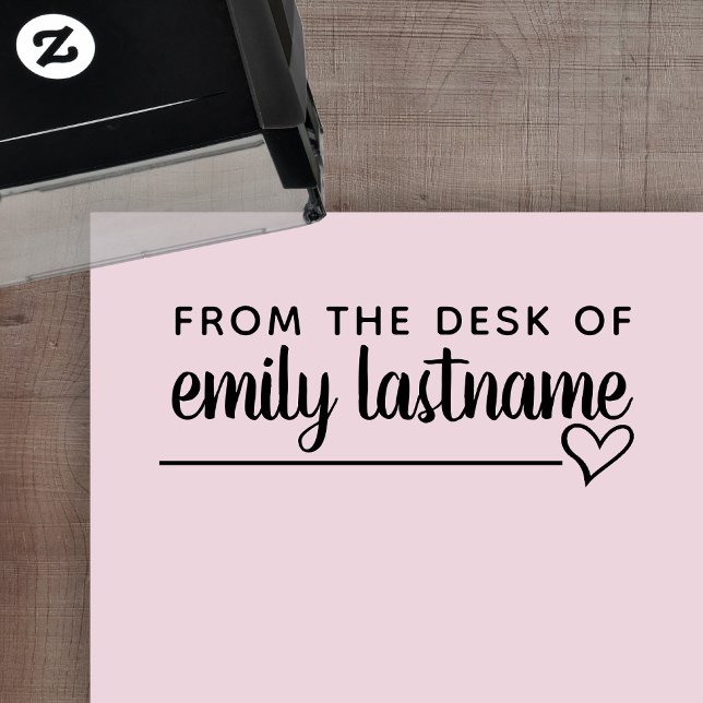 Vom Schreibtisch des Namens - Skript Whimsical Hea Permastempel (Von Creator hochgeladen)