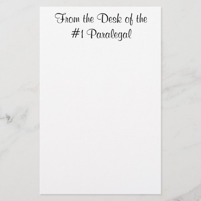 Vom Schreibtisch des Notizblockes des Briefpapier (Vorderseite)