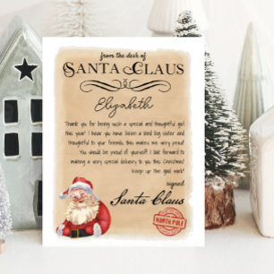 Vom Schreibtisch des Santa Claus Vintager Weihnach Poster