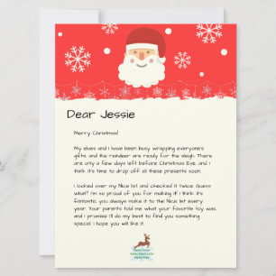 Vom Schreibtisch des Santa Custom Christmas Letter