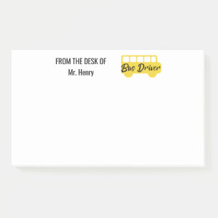 Vom Schreibtisch des Schulbustreibers Post-it Klebezettel