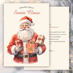 Vom Schreibtisch des Weihnachtsschreibens des Weih Feiertagskarte