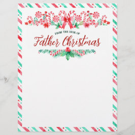 Vom Schreibtisch des Weihnachtswassers von Santa F Briefbogen