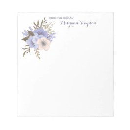 Vom Schreibtisch - Elegantes Bouquet mit Blume Notizblock