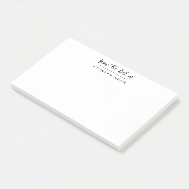 Vom Schreibtisch mit einfachem Personalisierten Sk Post-it Klebezettel (angewinkelt)