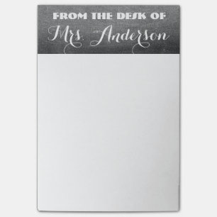 Vom Schreibtisch Tafel-Typografie-Lehrer Post-it Klebezettel