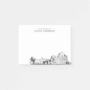 Vom Schreibtisch von Fort Worth Skyline Personalis Post-it Klebezettel