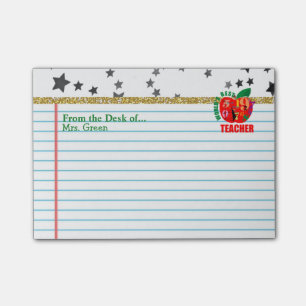 Vom Schreibtisch von Lehrer-Namen   Apple Post-it Klebezettel