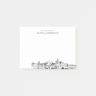 Vom Schreibtisch von Pasadena Skyline Personalisie Post-it Klebezettel