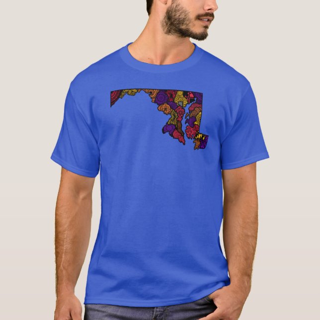 vom Staat Maryland Oversized T-Shirt (Vorderseite)