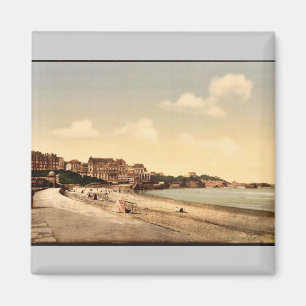Vom Strand Biarritz, Pyrenäen, Frankreich Vintag Magnet