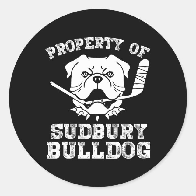 Vom Sudbury Bulldog-Spaß Runder Aufkleber (Vorderseite)