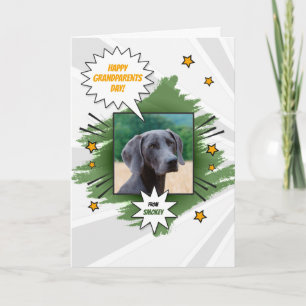 vom Tag der Großeltern des Hundes mit dem Foto des Karte