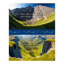 Vom Tal zum Mountain Poster
