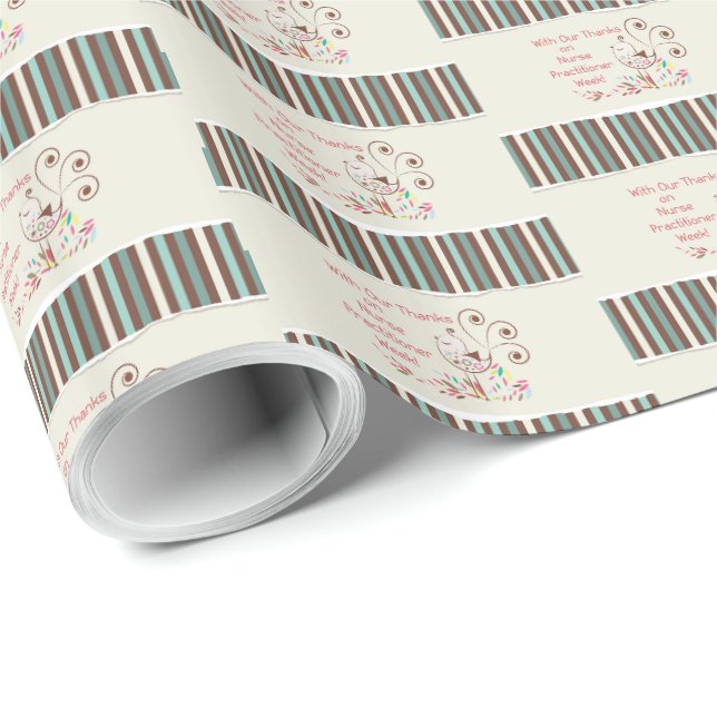 Vom Team, Frohe Nurse Practitioner Woche Geschenkpapier (Rolleneckpunkt)