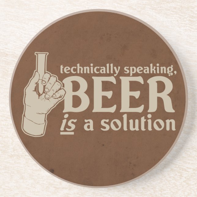 vom technischen Standpunkt aus ist Bier eine Sandstein Untersetzer (Vorne)