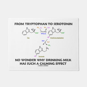 Vom Tryptophan zu Serotonin-Milch-beruhigendem Fußmatte