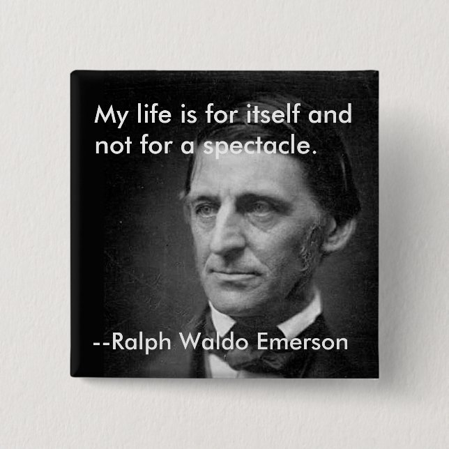 Vom Versuch Selbstvertrauen Ralph Waldo Emerson Button (Vorderseite)