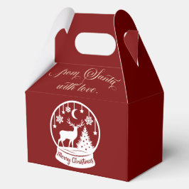 Vom Weihnachtsmann mit Liebe Schneekugel Hirsch Geschenkschachtel