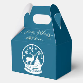 Vom Weihnachtsmann mit Liebe Schneekugel Hirsch Geschenkschachtel