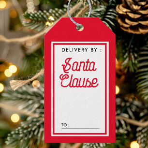 Vom Weihnachtsmann, Rot und Weiß Weihnachten gelie Geschenkanhänger