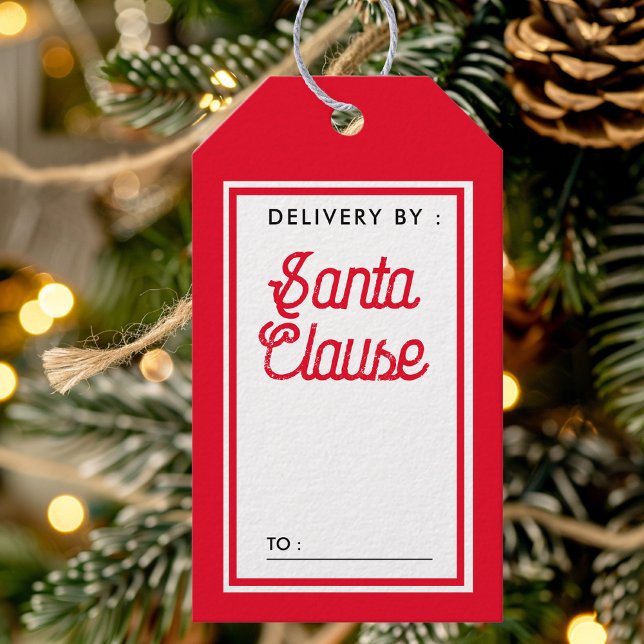 Vom Weihnachtsmann, Rot und Weiß Weihnachten gelie Geschenkanhänger (Von Creator hochgeladen)