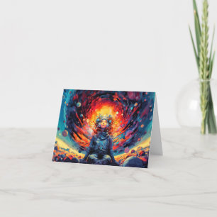 Vom Weltraum und über die Illustration hinaus Gebu Karte