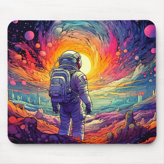 Vom Weltraum und über die Illustration hinaus Mousepad (Vorne)