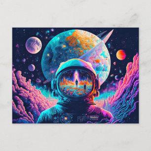 Vom Weltraum und über die Illustration hinaus Postkarte